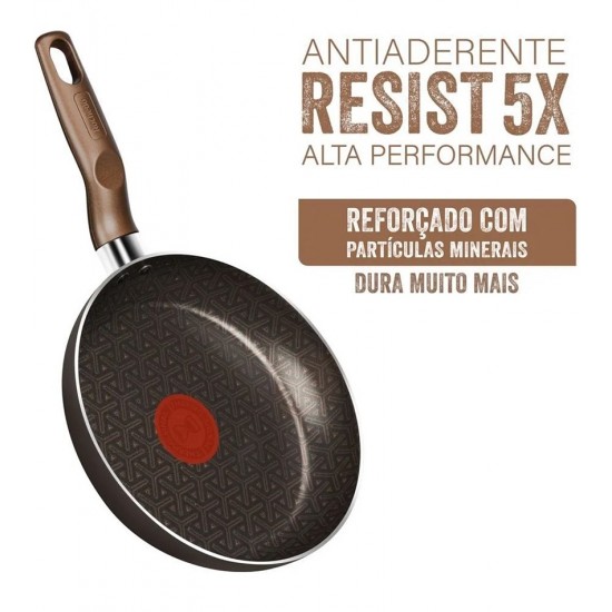 Frigideira 20cm 900ml Rochedo Expert Chocolate